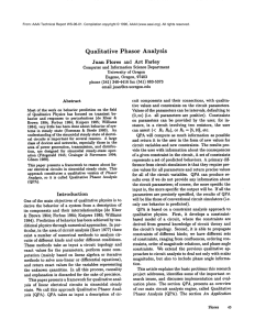 Qualitative Phasor  Analysis
