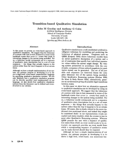 Transition-based Qualitative Simulation