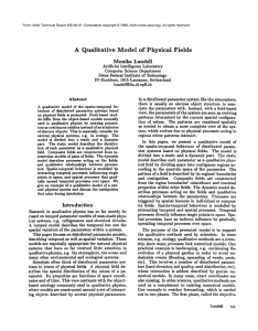 A  Qualitative Model  of  Physical Fields Monika Lundell
