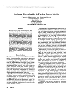 Analyzing  Discontinuities in  Physical  System Models