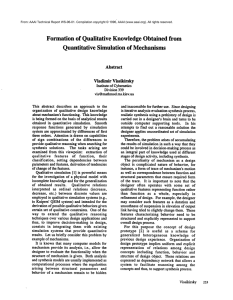 Formation of  Qualitative  Knowledge Obtained from Abstract Vladimir Vissikirsky