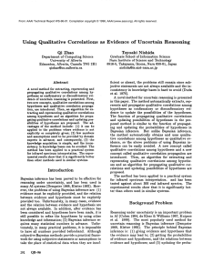 Using Qualitative Correlations as  Evidence