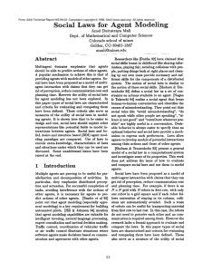 Social Laws  for  Agent  Modeling