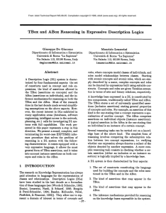 TBox  and  ABox  Reasoning in  Expressive Description Logics