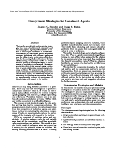 Compromise  Strategies for  Constraint Agents