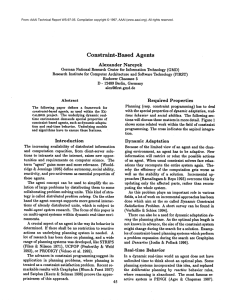 Constraint-Based Agents