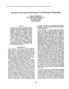 Iterative Constraint-based Repair  for  Multiagent Scheduling