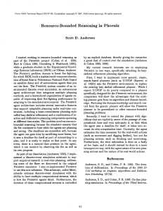 Resource-Bounded Reasoning in  Phoenix Scott  D.  Anderson