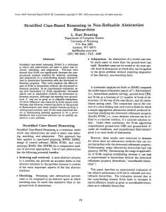 Stratified Case-Based  Reasoning  in  Non-Refinable Abstraction Hierarchies