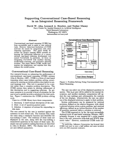 Supporting Conversational Case-Based  Reasoning in  an  Integrated