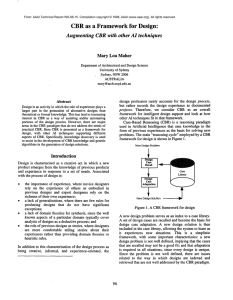 CBR as  a  Framework for  Design: