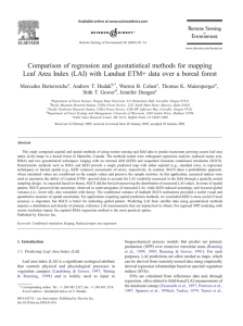 Comparison of regression and geostatistical methods for mapping