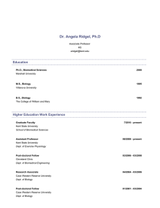 Dr. Angela Ridgel, Ph.D Education