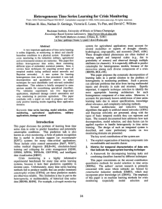 Heterogeneous Time Series  Learning for  Crisis  Monitoring