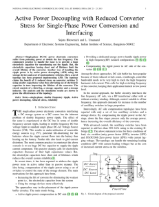 Active Power Decoupling with Reduced Converter Interfacing