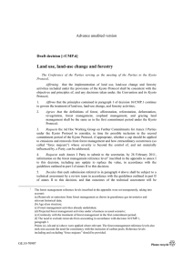 Land use, land-use change and forestry Advance unedited version Draft decision [-/CMP.6]