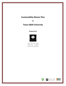   Sustainability Master Plan  Texas A&amp;M University  for 