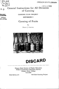 General Instructions for All Divisions of Canning Canning of Fruits iUN1