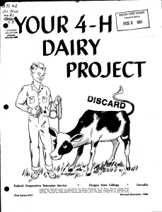 4-H ;'OUR DAIRY PROJ ECT