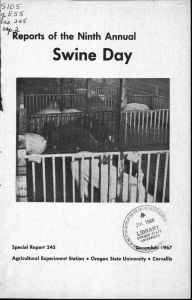 Swine Day Reports of the Ninth Annual SIDS E5-5