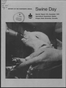 Swine Day i 15 Special Report 375, December 1972