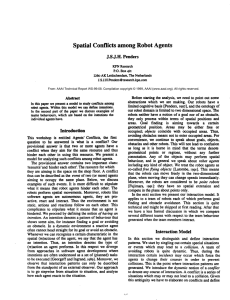 Spatial  Conflicts  among Robot Agents J.S.J.H.  Penders