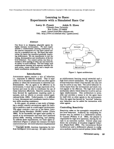 Learning  to  Race: Experiments with  a  Simulated