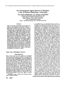 An  Autonomous  Agent  System  to ... a  Set  of  Robots  Exploring ...