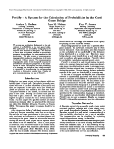 ProbSy  -  A System  for  the ... of  Probabilities in  the  Card Game  Bridge
