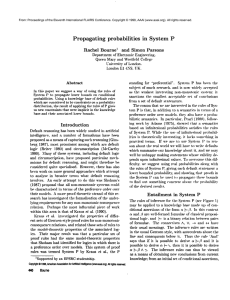 Propagating  probabilities in  System  P