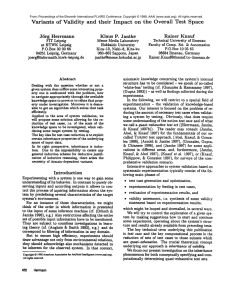 Variants of  Validity and  their