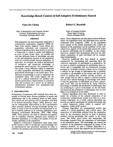 Knowledge-Based Control  of  Self-Adaptive  Evolutionary  Search