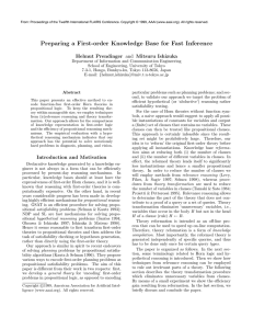 Preparing a First-order Knowledge Base for Fast Inference