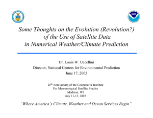Some Thoughts on the Evolution (Revolution?) in Numerical Weather/Climate Prediction