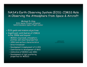 NASA’s Earth Observing System (EOS): CIMSS Role