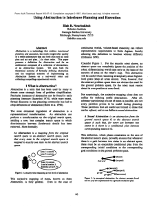 Using  Abstraction  to  Interleave  Planning ... IHah R. Nourbakhsh