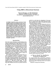 Using  GDE in  Educational Systems