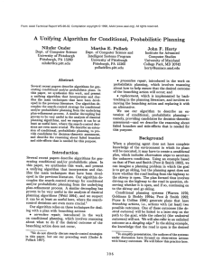 A  Unifying  Algorithm  for  Conditional, Probabilistic Planning