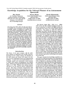 Knowledge  Acquisition for  the  Onboard  Planner Spacecraft