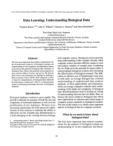Data Learning: Understanding Biological  Data
