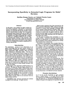 Incorporating Specificity in  Extended  Logic  Programs  for ... Revision