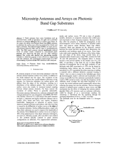 Microstrip Antennas and Arrays on Photonic Band Gap Substrates -