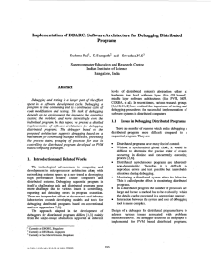 Implementation of DDARC: Software Architecture for Debugging Distributed Programs