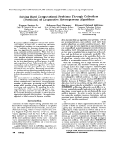 Solving Hard  Computational Problems  Through  Collections (Portfolios)