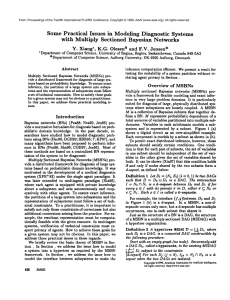 Some  Practical Issues in  Modeling  Diagnostic Systems