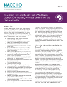 Describing the Local Public Health Workforce: Nation’s Health