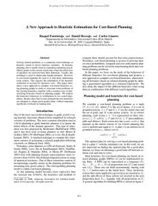 A New Approach to Heuristic Estimations for Cost-Based Planning