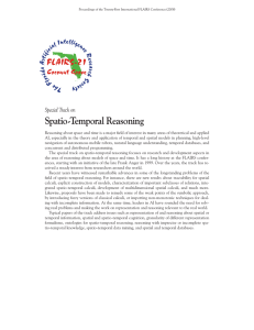 Spatio-Temporal Reasoning Special Track on