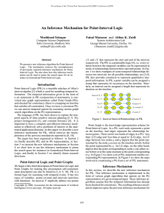 An Inference Mechanism for Point-Interval Logic Mashhood Ishaque Faisal Mansoor