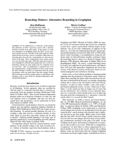 Branching Matters: Alternative Branching in Graphplan J¨org Hoffmann H´ector Geffner